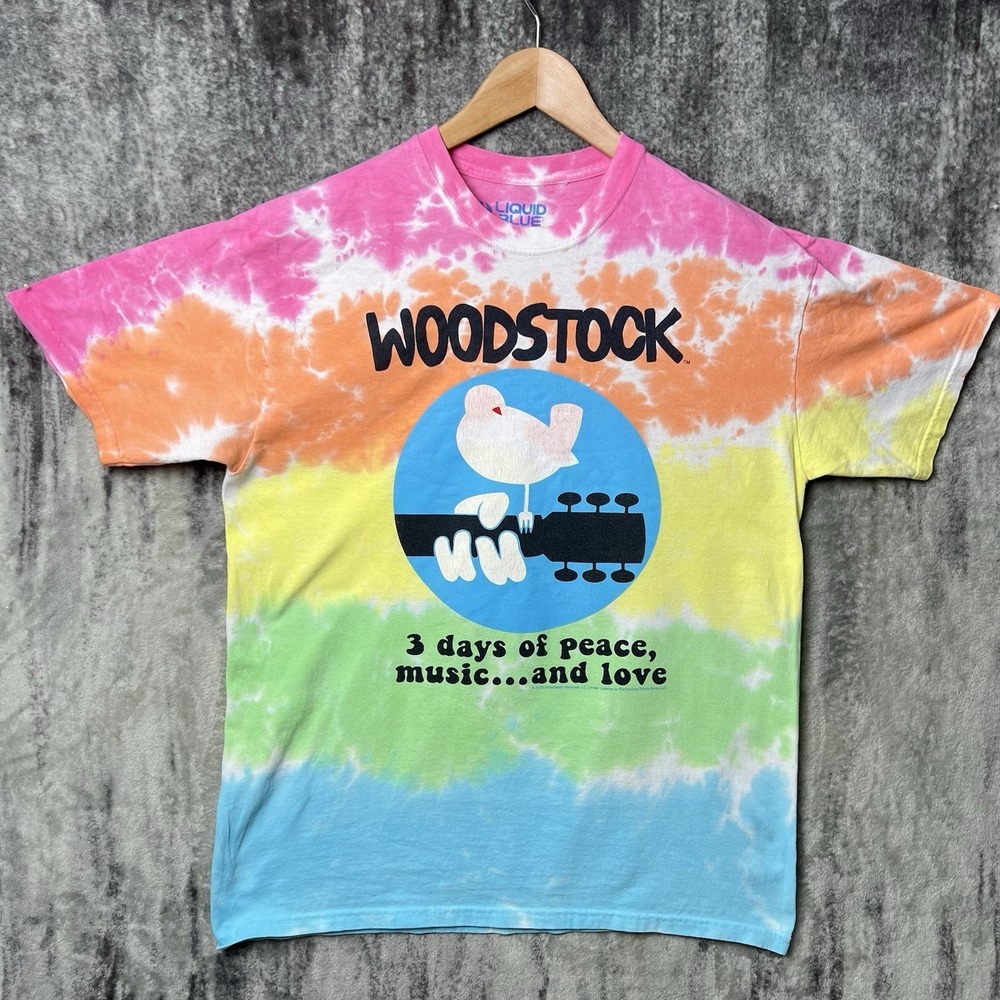 2016 Liquid Blue Woodstock Music Festival Tie Dye T Shirt Large